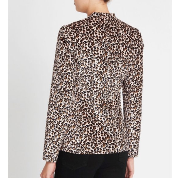 Rebecca Taylor Leopard Print Velveteen Jacket - Picture 8 of 15